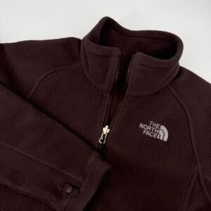 The North Face Womens Fleece Jacket Brown Full Zip Long Sleeve Size S P